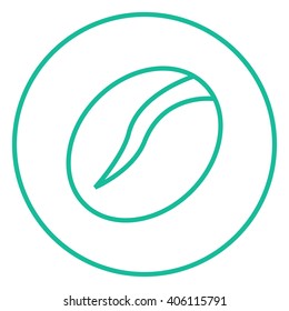 Coffee bean line icon.