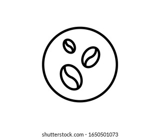 Coffee bean line icon. High quality outline symbol for web design or mobile app. Thin line sign for design logo. Black outline pictogram on white background