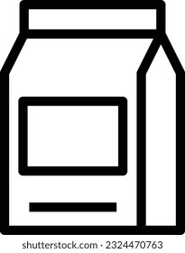 Coffee Bean Line Icon - Single Icon, Vector  