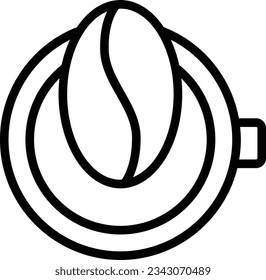 Icono de la línea del café de frasco - Icono único, vector