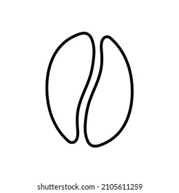 Coffee bean line icon, vector outline logo isolated on white background