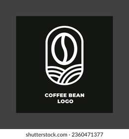 COFFEE BEAN Logo With Black and White Color