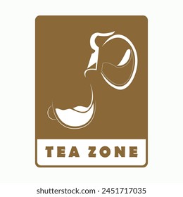 Coffee bean logo with cup and sweet aroma