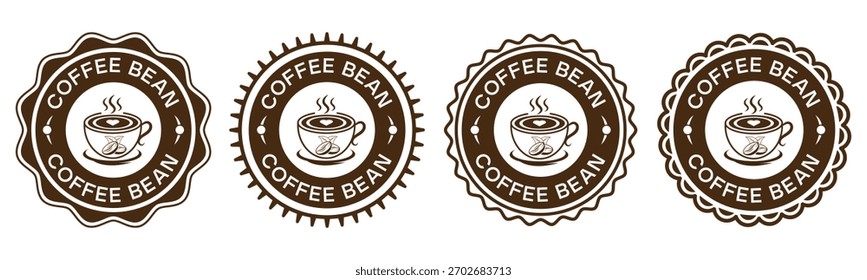 Colección de diseño de logotipo de grano de café