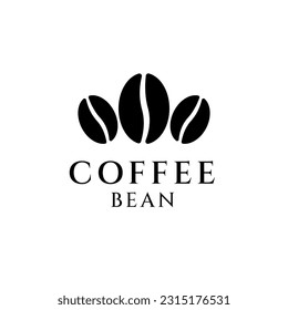 Coffee bean logo design concept vector illustration idea