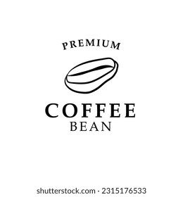 Coffee bean logo design concept vector illustration idea