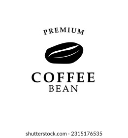 Coffee bean logo design concept vector illustration idea