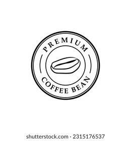 Coffee bean logo design concept vector illustration idea