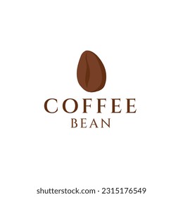 Coffee bean logo design concept vector illustration idea