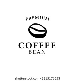 Coffee bean logo design concept vector illustration idea