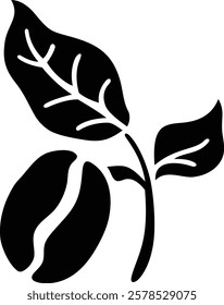 Coffee bean logo design concept vector illustration idea