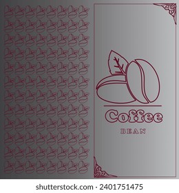 Logo-Design der Kaffeebohnen. Coffeebohnen Logo Rahmen Vektordesign für Corporate Identity.