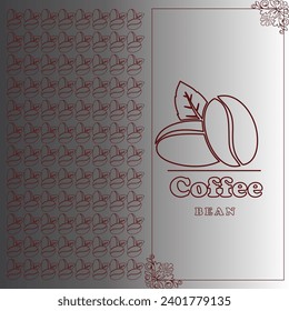 Diseño del logo del grano de café. diseño vectorial de marco de logotipo de frijol de café para identidad corporativa.