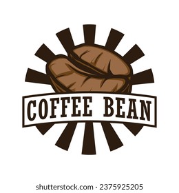 coffee bean logo design template