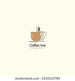 Coffee bean logo design uniqe