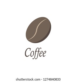 Coffee bean logo design vector template, The Coffee bean