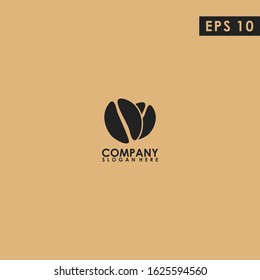 Coffee Bean Logo Design Vector Template. Modern Design. Vector Illustration