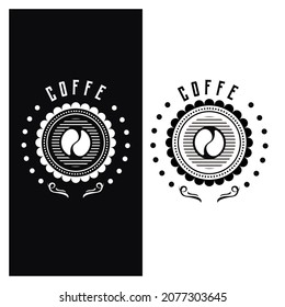 coffee bean logo design vector