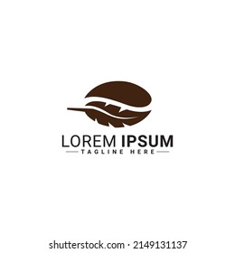 Coffee bean logo design, vector illustration
