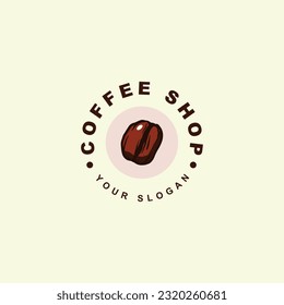 coffee bean logo design vector