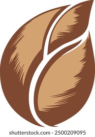 coffee bean logo design vector