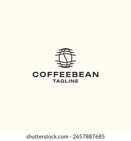 Plantilla de Vector de diseño de logotipo de grano de café