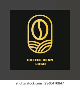 KAFFEE-BEAN-Logo mit goldener Farbgebung