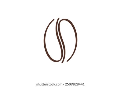 Coffee bean logo icon for a simple brand or cafe.