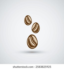 Coffee Bean Logo Icon Vector Design Template