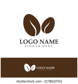 coffee bean logo including coffee farm coffee shop with modern concept
