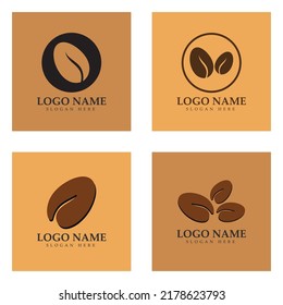 coffee bean logo including coffee farm coffee shop with modern concept