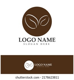 coffee bean logo including coffee farm coffee shop with modern concept