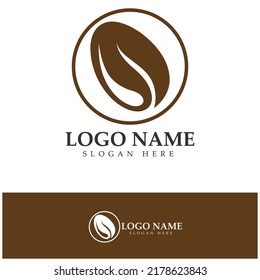 coffee bean logo including coffee farm coffee shop with modern concept