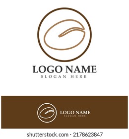 logo de grano de café incluido café granja cafetería con concepto moderno