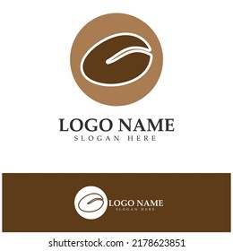 coffee bean logo including coffee farm coffee shop with modern concept