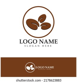 coffee bean logo including coffee farm coffee shop with modern concept