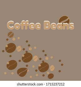 Coffee Bean Logo. Insulated coffee beans with a brown background.EPS10