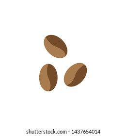 Coffee bean logo. Isolated coffee beans on white background.EPS 10.Vector illustration