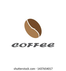 Coffee bean logo. Isolated coffee beans on white background.EPS 10.Vector illustration