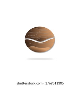 Coffee bean logo. Isolated coffee beans on white background.Vector EPS10