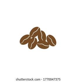 Logo der Kaffeebohne. Einzige Kaffeebohnen auf weißem Hintergrund.Vektor EPS10