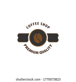 Coffee bean logo. Isolated coffee beans on white background.Vector EPS10