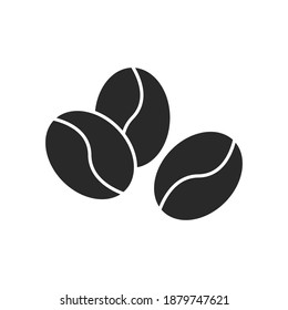 Coffee bean logo. Isolated coffee beans isolated on white background