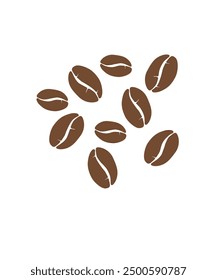 Coffee bean logo. Isolated coffe beans on white background stock illustration