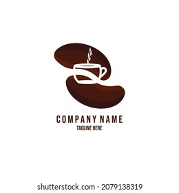logotipo de frijol de café