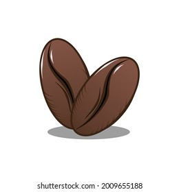 coffee bean logo minimalist design vector.