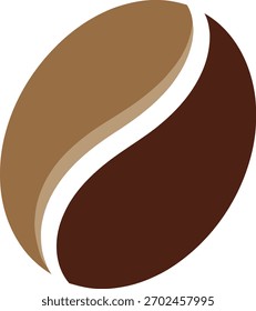 Logotipo de grano de café, que representa una cafetería o marca