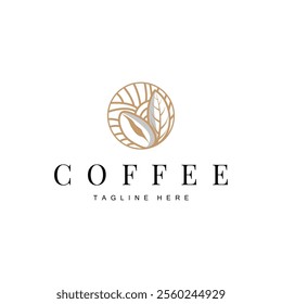 Coffee Bean Logo Coffee Shop Design Simple Minimalist Vector Drink Illustration Symbol Icon Template