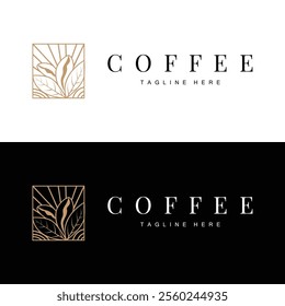 Coffee Bean Logo Coffee Shop Design Simple Minimalist Vector Drink Illustration Symbol Icon Template