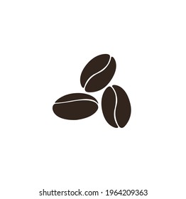 Coffee bean logo simple icon vector illustration